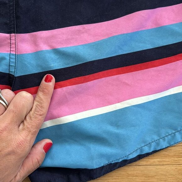 Ted Baker Mens Stripe Swim Trunks Size 3 38 Preppy Pull-on Beach Vacation Summer - Picture 4 of 7